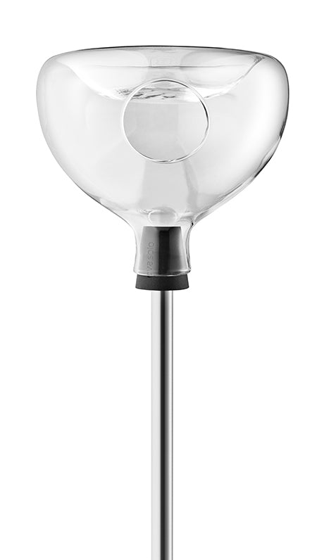 Glazen vogelvoederbak met vogelbad