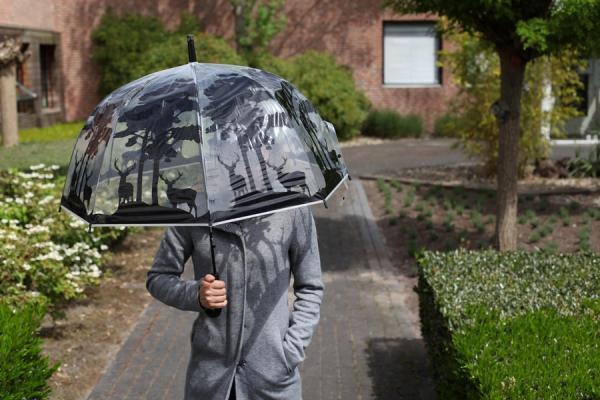 Paraplu transparant bos