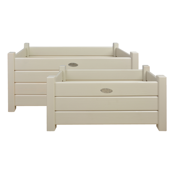 Plantenbak wit set S/L