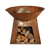 Vuurschaal met houtopslag S