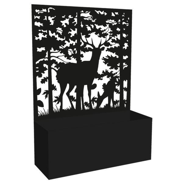 Bloembak met trellis voorzien van hertendesign