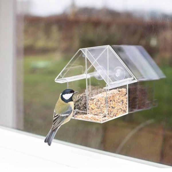 Raamvoederhuis transparant combi