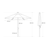 Parasol Lisboa 210x150 Antraciet