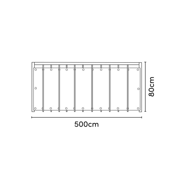 Coolfit balkondoek 500x80 gebroken Antraciet