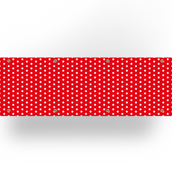 Balkondoek - stip rood/wit - enkelzijdig