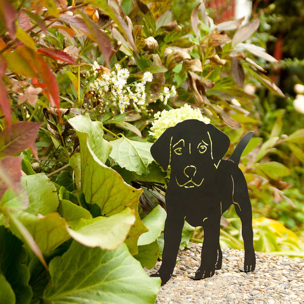 Silhouet staande puppie