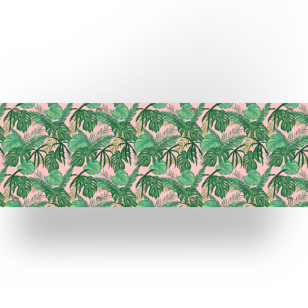 Balkondoek - Tropisch blad roze - dubbelzijdig