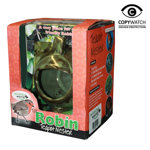 Theepot vogelhuisje voor roodborstje