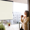 Beige verticaal zonnescherm met zwengel