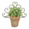Green bloempothouder 1 pot verouderd
