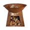 Vuurschaal met houtopslag S