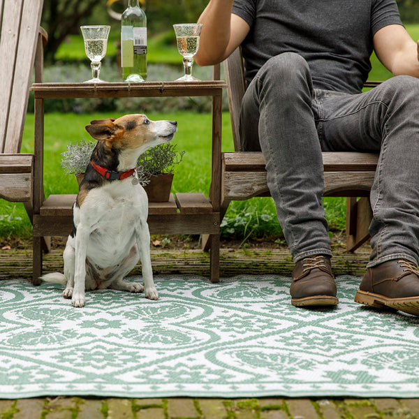 Rechthoekig tuintapijt bladeren