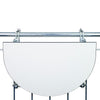 Balkon klaptafel, HPL tafelblad, halfrond, cremewit 40 x 60 cm