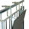 Balkon klaptafel, HPL tafelblad, halfrond, cremewit 40 x 60 cm
