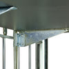 Balkon klaptafel, HPL tafelblad, halfrond, cremewit 40 x 60 cm