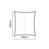 Shade sails Coolfit Rechthoek Ecru White