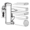 Parasolhouder wand type H wit diam. 3,5cm