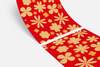 Balkondoek - bloem rood - dubbelzijdig