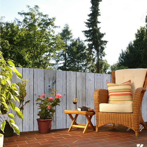 Balkondoek op maat met print – Hout Demi