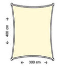 Schaduwdoek zand rechthoek 3x4m